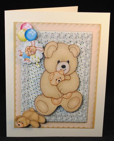 Lovely Neutral Bear for Teddys Birthday  by Yvonne Middleton