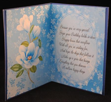 Beautiful Blue Floral Insert by Yvonne Middleton