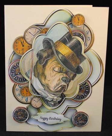 Contented Male Card by Yvonne Middleton