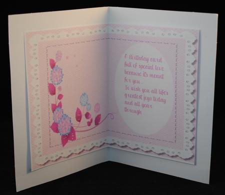 Incert in Pink , with Verse  by Yvonne Middleton