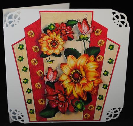 Beautiful Red & Orange Dahilia's by Yvonne Middleton