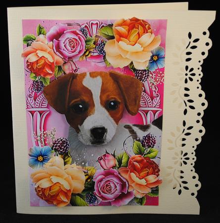 Jack Russel in Summer Flowers by Yvonne Middleton