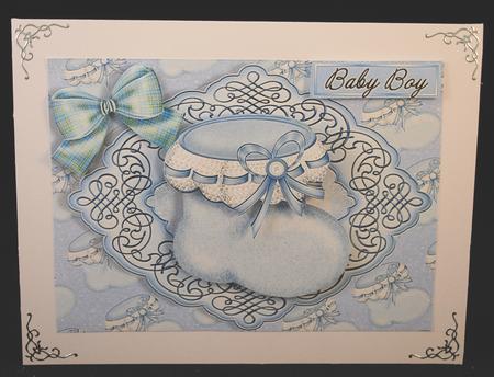 Baby Boy Blue Bootie by Yvonne Middleton