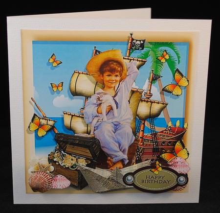 Birthdday Boy Treasures Card Front by Yvonne Middleton