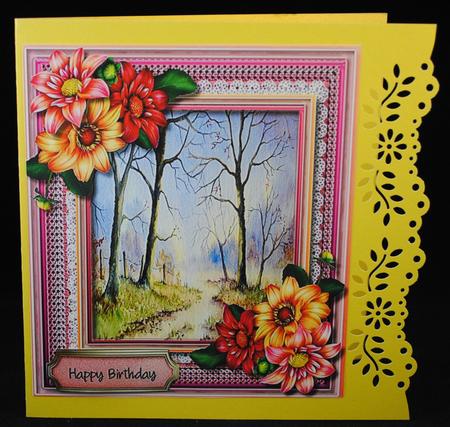 Beautiful Dahlia's in the Misty Morning by Yvonne Middleton
