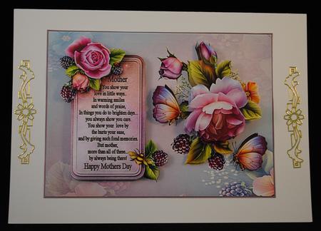 Mothers Day Verse with Roses by Yvonne Middleton
