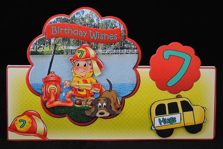 Little Fireman- Birthday Wishes by Yvonne Middleton