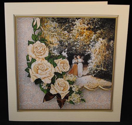Roses in the Park Card Front by Yvonne Middleton
