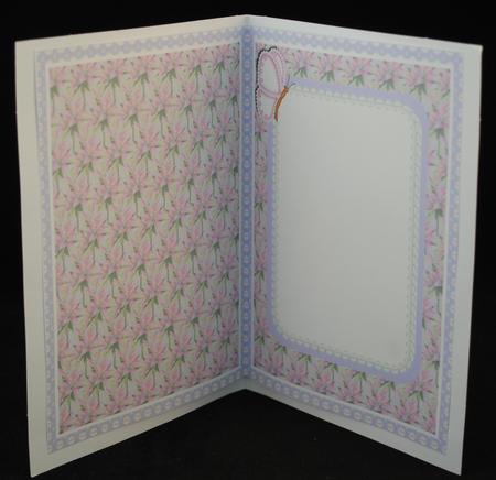 Purple Flowers with Pearls Insert by Yvonne Middleton