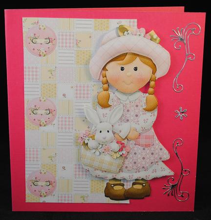 Over the Edge Easter Girl Topper & Decoupage by Yvonne Middleton