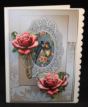 Beautiful Roses & Vintage Birds by Yvonne Middleton