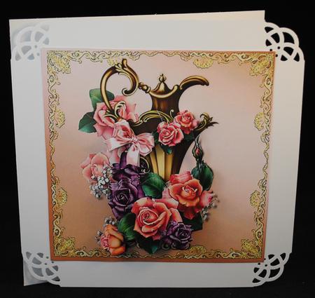 Antique Vase & Roses by Yvonne Middleton