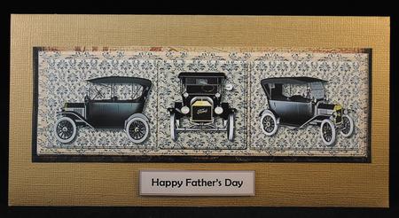 Large Dl Card Vintage Cars by Yvonne Middleton