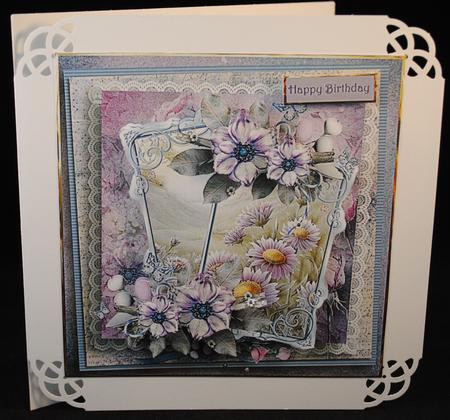 Daisies by the Wayside Card with Twin Frame by Yvonne Middleton