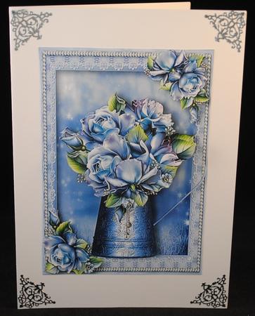 Beautiful Blue Roses Water Jug by Yvonne Middleton
