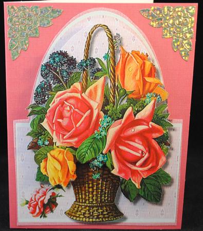 Over the Edge Beautiful Basket of Roses by Yvonne Middleton