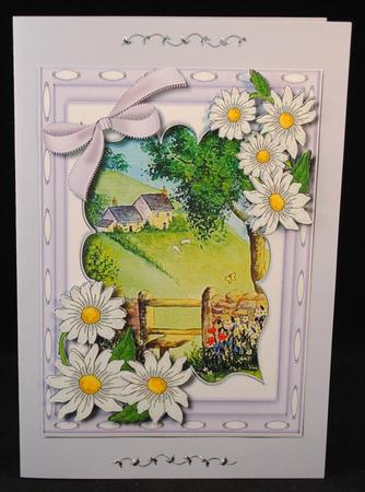 The Farm on the Hill with Lovely Daisy's by Yvonne Middleton