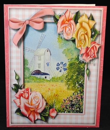 Beautiful Windmill and Edwardian Roses  by Yvonne Middleton