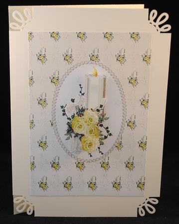 Beautiful Ivory Wedding Candle by Yvonne Middleton