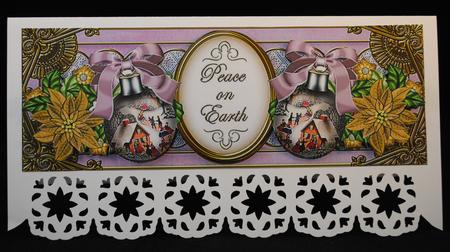 Lilac House Bauble Peace on Earth Large Dl Topper by Yvonne Middleton