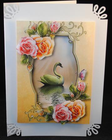 Beautiful Swan with Rosy Glow Roses Mini Kit by Yvonne Middleton