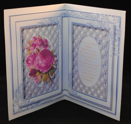 Incert with Verse on Lattace Lace , Lilac by Yvonne Middleton