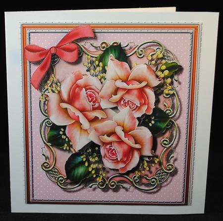 Beautiful Pink Roses and Baby's Breath  by Yvonne Middleton
