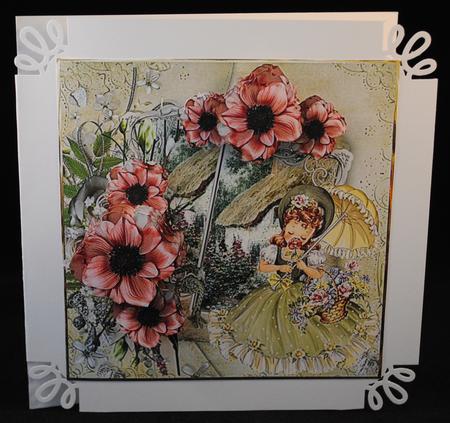 The Smell of Flowers Card with Decoupage by Yvonne Middleton