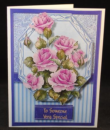 Beautiful Lilac Roses on a Lilac Plaque  by Yvonne Middleton