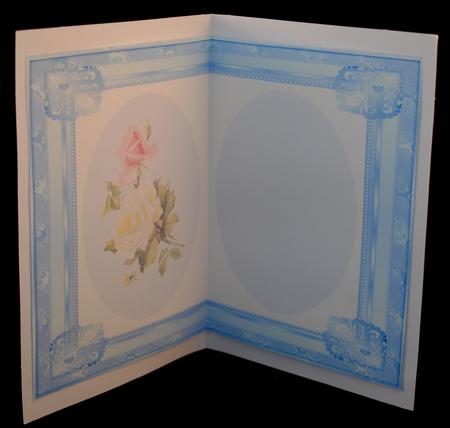 Lovely Aqua Incert with a Roses by Yvonne Middleton
