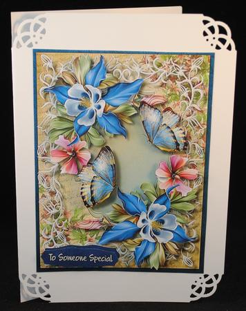 Beautiful Fleur Del a Foret Flowers and Butterflys  by Yvonne Middleton