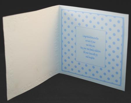 New Baby Son 7x7ins Insert 7 by Yvonne Middleton