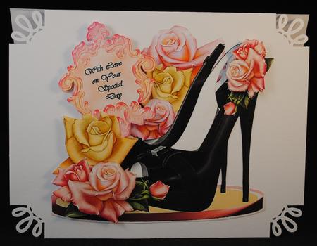 Perfectly Perky in Pink - Shaped, Shoe Topper by Yvonne Middleton
