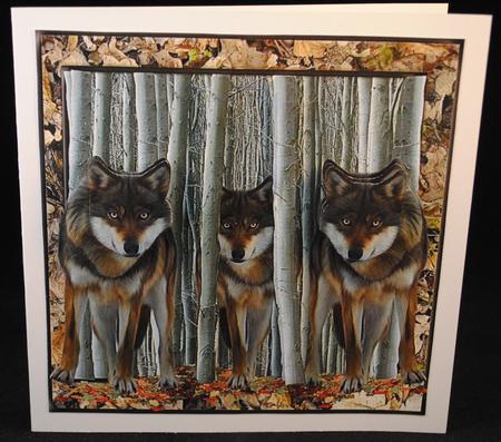 Forrest of Wolves Topper with Decoupage by Yvonne Middleton