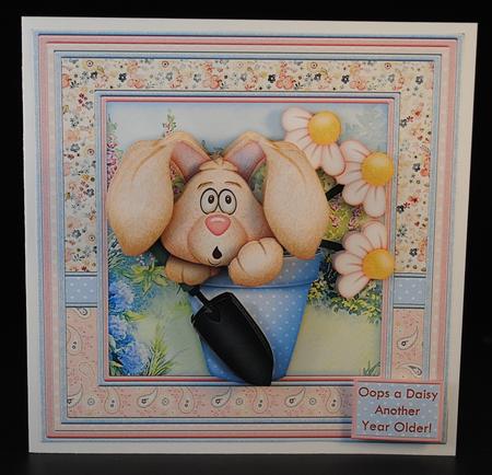 Oops a Daisy Another Year Older 8x8 Mini Kit & Decoupage by Yvonne Middleton
