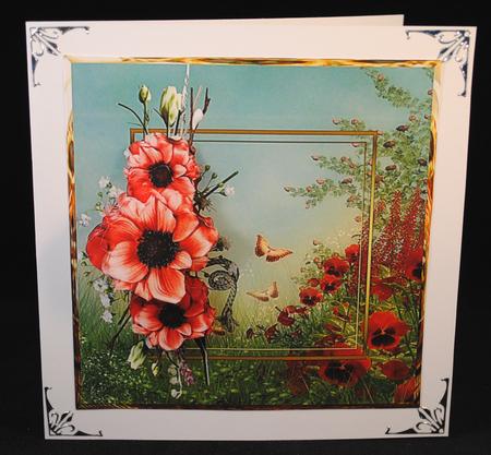 Poppy Fields Card with Decoupage by Yvonne Middleton