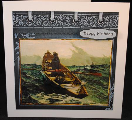 Fog Warning with Fishing Boat Card by Yvonne Middleton