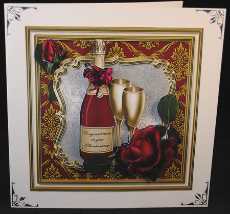 Champagne Congratulations Card Front by Yvonne Middleton
