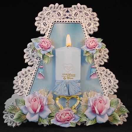 One Love Candle - Blue by Yvonne Middleton