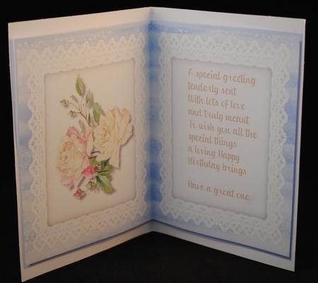 Incert in Blue with Verse  by Yvonne Middleton