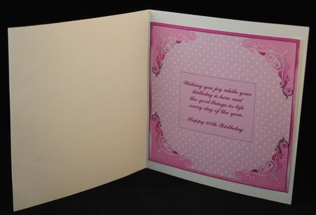 Happy 60th Birthday Pink Insert by Yvonne Middleton