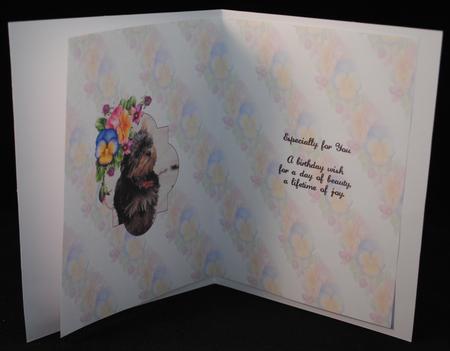 The Little Terrier Birthday Insert by Yvonne Middleton