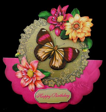 Delightful Dahlias - Wobble Card Mini-kit by Yvonne Middleton