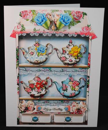 Shabby Chic Collection of Teapots by Yvonne Middleton