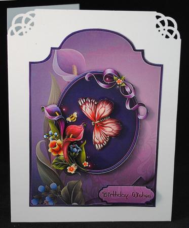 Lily Delight Shaped Card Front with Step by Step by Yvonne Middleton