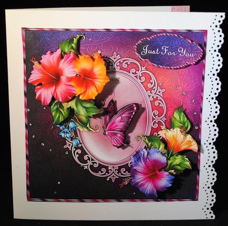 Floral Fantasy 8" Square Card Mini-kit by Yvonne Middleton