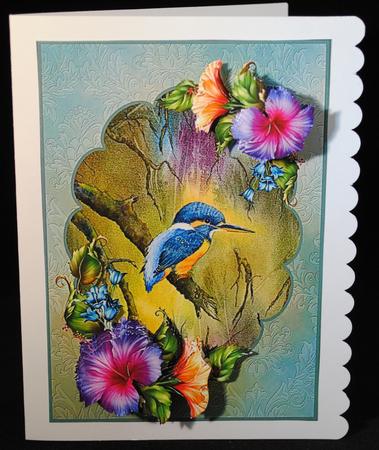 Kingfisher & Hibiscus by Yvonne Middleton