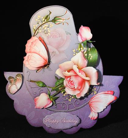 A Rose Romance Wobble Card Mini-kit by Yvonne Middleton