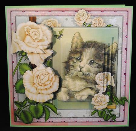 Delightful Cat Female Card by Yvonne Middleton
