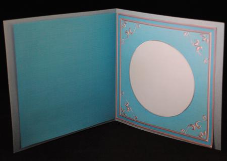 Square 'silver Metallic Frame' Card Front or Insert by Yvonne Middleton